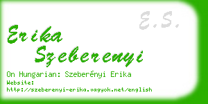 erika szeberenyi business card