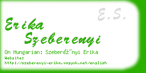 erika szeberenyi business card